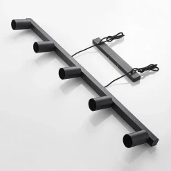 Lindby hengelampe Baliko, svart, 116 cm, 5 lyskilder, GU10