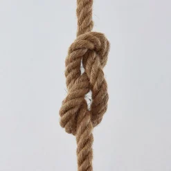 Lindby hengelampe Chaby, Ø 29 cm, 1 lyskilde, metall, tau