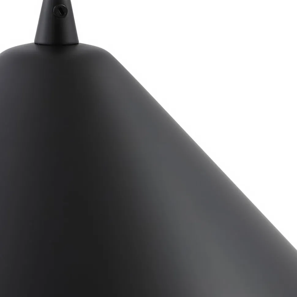 Lindby hengelampe Clarine, svart/hvit, Ø 50 cm, metall