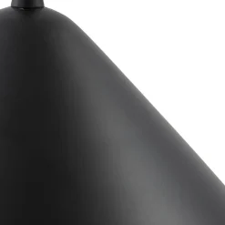 Lindby hengelampe Clarine, svart/hvit, Ø 32 cm, metall