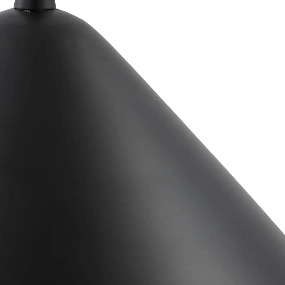 Lindby hengelampe Clarine, svart/hvit, Ø 32 cm, metall