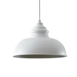 Lindby hengelampe Cliona, hvit, metall, Ø 31 cm, E27