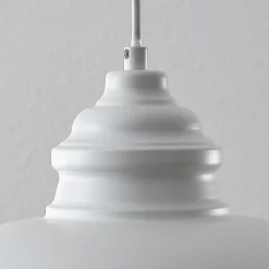 Lindby hengelampe Cliona, hvit, metall, Ø 31 cm, E27