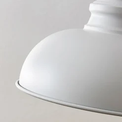 Lindby hengelampe Cliona, hvit, metall, Ø 31 cm, E27