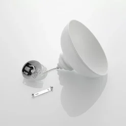 Lindby hengelampe Cliona, hvit, metall, Ø 31 cm, E27