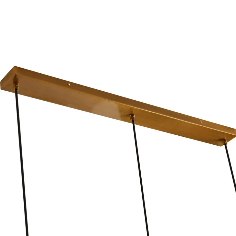 Lindby hengelampe Drakar, Ø 22 cm, 3 lyskilder, rav, glass