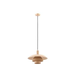 Lindby hengelampe Elorri, beige, Ø 38 cm, metall