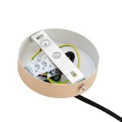 Lindby hengelampe Elorri, beige, Ø 38 cm, metall