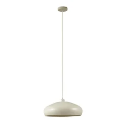 Lindby hengelampe Elover, beige, Ø 45 cm, jern