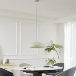 Lindby hengelampe Elover, lysegrønn, Ø 45 cm, jern