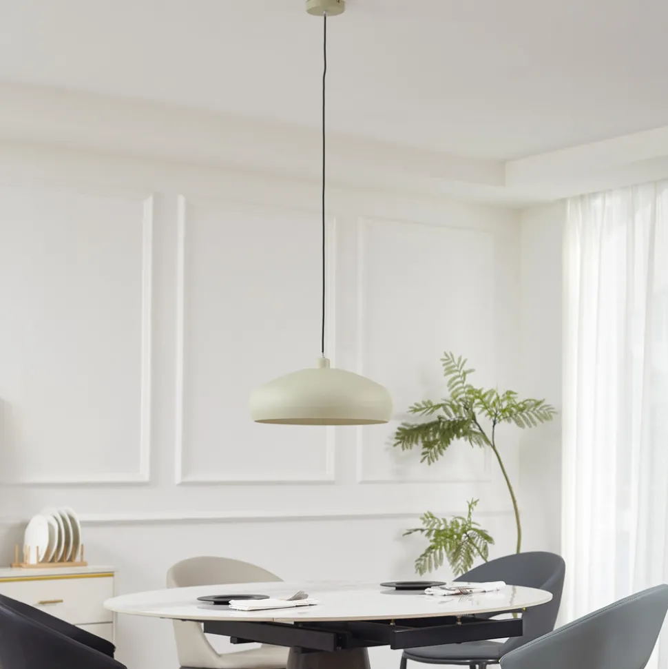 Lindby hengelampe Elover, lysegrønn, Ø 45 cm, jern