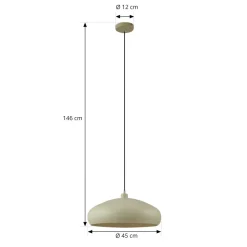 Lindby hengelampe Elover, lysegrønn, Ø 45 cm, jern