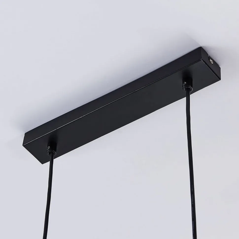 Lindby hengelampe Emily, 72 cm, svart, 3 lyskilder, metall