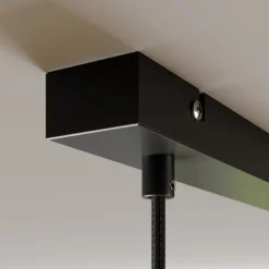 Lindby hengelampe Enrique, rav, 4 lyskilder, glass, tre, E27