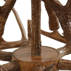 Lindby hengelampe Fibi, brun, gevir, 6 lyskilder E14