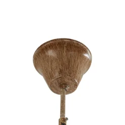 Lindby hengelampe Fibi, brun, gevir, 6 lyskilder E14