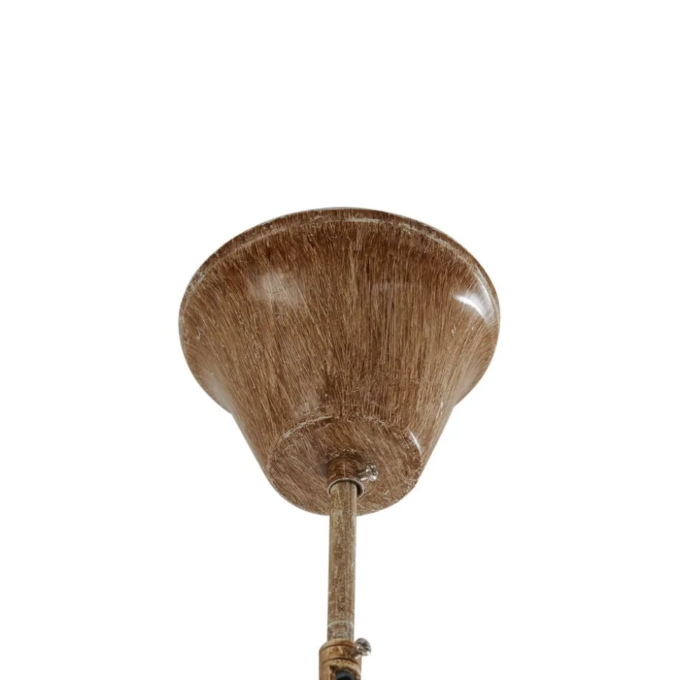 Lindby hengelampe Fibi, brun, gevir, 6 lyskilder E14