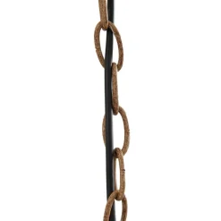 Lindby hengelampe Fibi, brun, gevir, 6 lyskilder E14