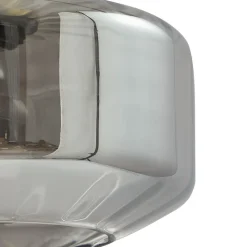 Lindby hengelampe Hildur, 5 lyskilder, røykgrå, glass