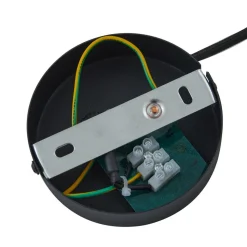 Lindby hengelampe Hildur, 1 lyskilde, Ø28,5 cm, røykgrå, glass