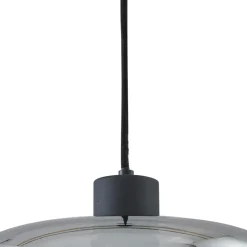 Lindby hengelampe Hildur, 1 lyskilde, Ø28,5 cm, røykgrå, glass