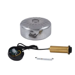 Lindby hengelampe Hildur, 1 lyskilde, Ø 22 cm, røykgrå, glass