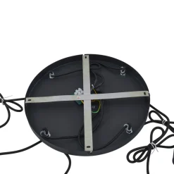 Lindby hengelampe Hildur, Ø 35 cm, røykgrå, glass, E27