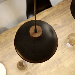 Lindby hengelampe Holgar, grå, 3 lyskilder, tre, metall, E27