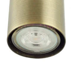 Lindby hengelampe Joffrey, Ø 24 cm, messing, 3 lyskilder, GU10