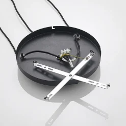 Lindby hengelampe Jurian, 32 cm, 3 lyskilder, bronse, røyk, glass