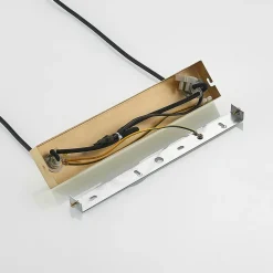 Lindby hengelampe Kiamo, 83 cm, messing, hvit, glass, G9