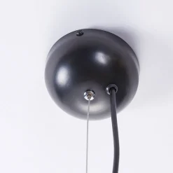 Lindby hengelampe Kinan, Ø 54 cm, svart, gull, metall