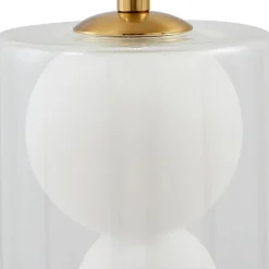 Lindby hengelampe Kupla, opal/klar, glass, 1 lyskilde, G9