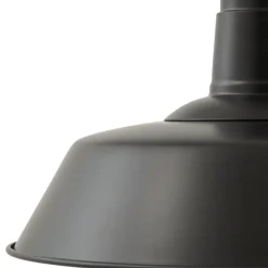 Lindby hengelampe Laylan, svart/hvit, Ø 36 cm, metall