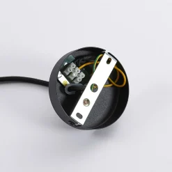 Lindby hengelampe Leya, svart/gull, metall, Ø 30 cm, E27