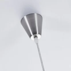 Lindby hengelampe Marike, Ø 40 cm, hvit, glass, kuppel, E27