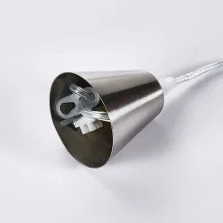 Lindby hengelampe Marike, Ø 40 cm, hvit, glass, kuppel, E27