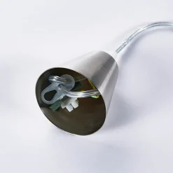 Lindby hengelampe Marike, Ø 30 cm, hvit, glass, kuppel, E27