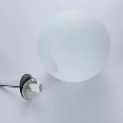 Lindby hengelampe Marike, Ø 35 cm, hvit, glass, kuppel, E27