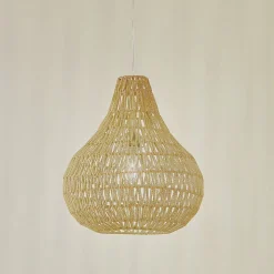 Lindby hengelampe Miryam, naturlig hampetau, Ø 40 cm