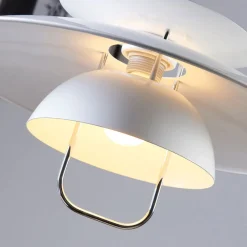 Lindby hengelampe Nadija, hvit, 43 cm, høydejusterbar, E27