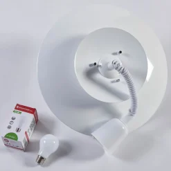 Lindby hengelampe Nadija, hvit, 43 cm, høydejusterbar, E27