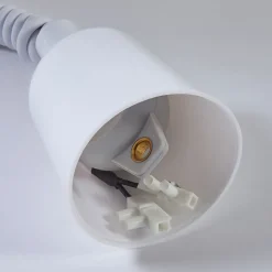 Lindby hengelampe Nadija, hvit, 43 cm, høydejusterbar, E27