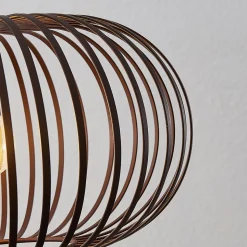 Lindby hengelampe Nahele, brun, metall, Ø 40 cm, E27