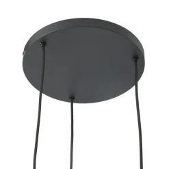 Lindby hengelampe Ovelia, brun/kaffe/beige, 3 lyskilder, E27