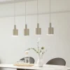 Lindby hengelampe Ovelia, beige, 4 lyskilder, metall, E27