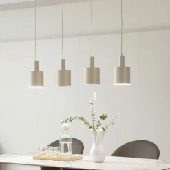 Lindby hengelampe Ovelia, beige, 4 lyskilder, metall, E27