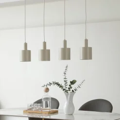 Lindby hengelampe Ovelia, beige, 4 lyskilder, metall, E27
