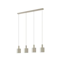 Lindby hengelampe Ovelia, beige, 4 lyskilder, metall, E27