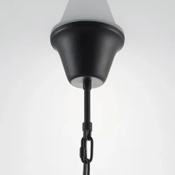 Lindby hengelampe Rozalie, svart, metall, lykt, 21 cm